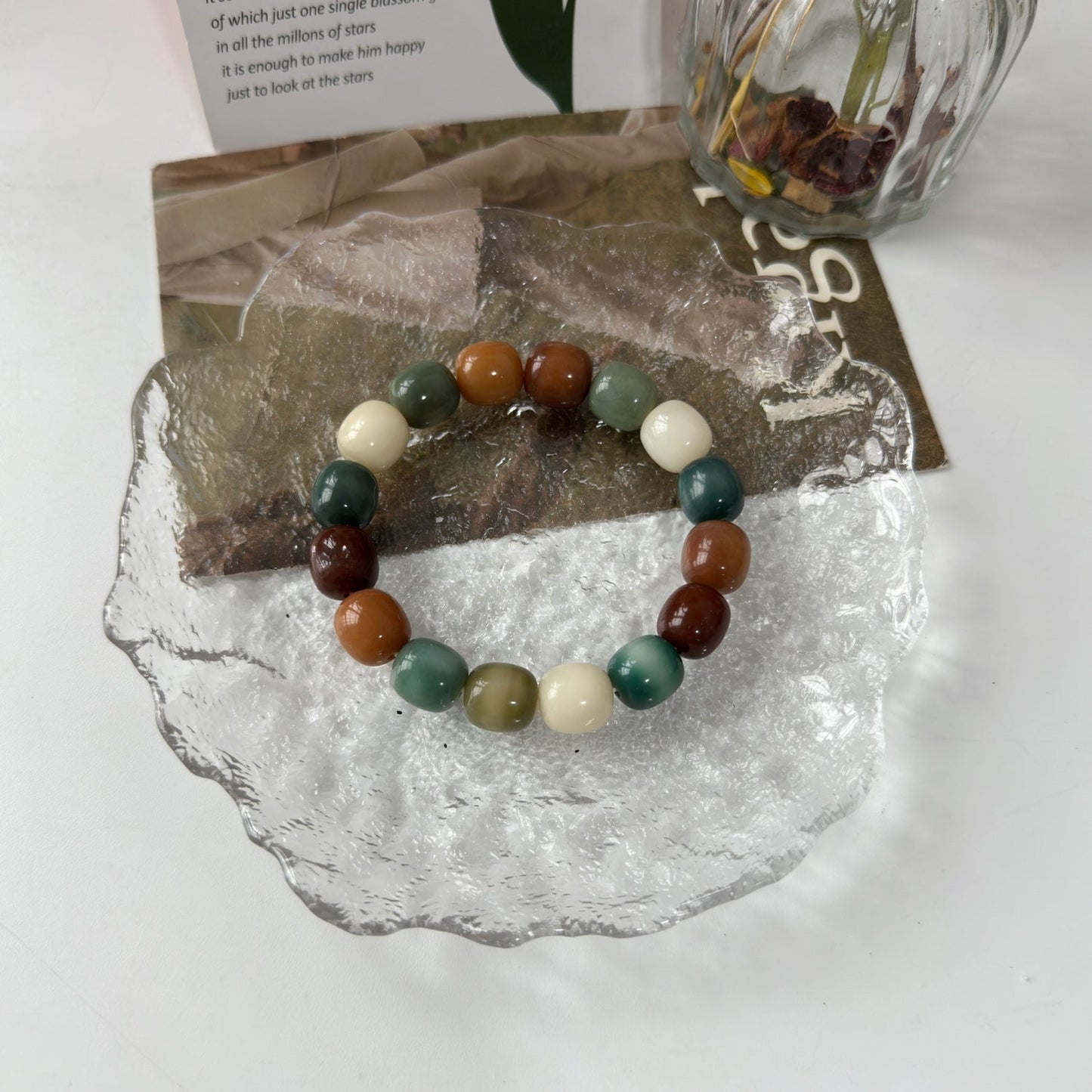 New Natural Color Bodhi Bracelet 12mm (Multiple Colors Available)