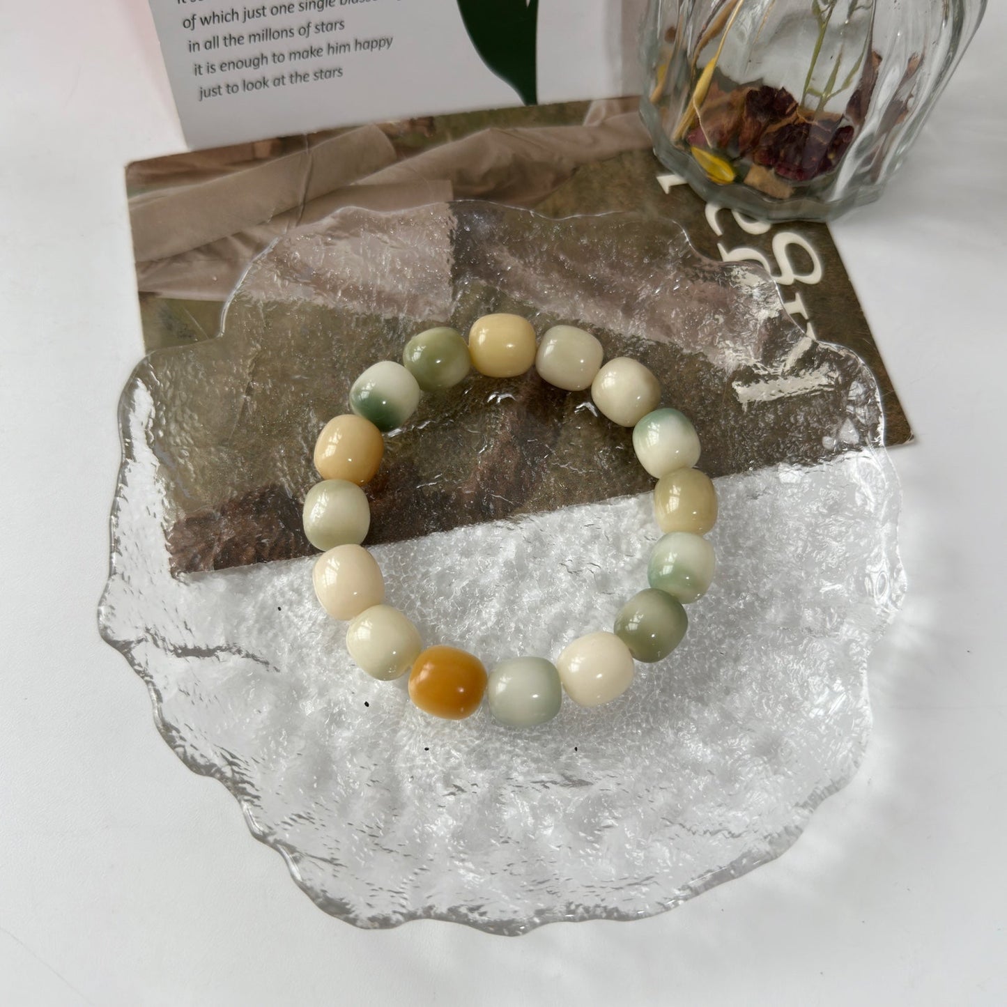 New Natural Color Bodhi Bracelet 12mm (Multiple Colors Available)