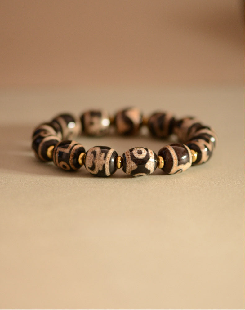 Tibetan Dzi Bracelet 14mm