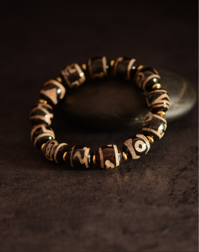 Tibetan Dzi Bracelet 14mm