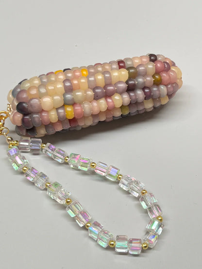 Ice-Clear Purple Corn Ornament for Meditation