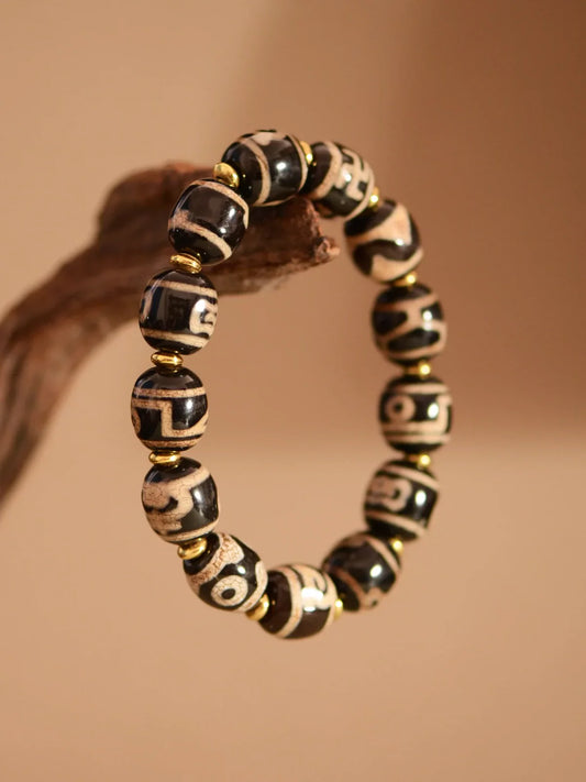 Tibetan Dzi Bracelet 14mm