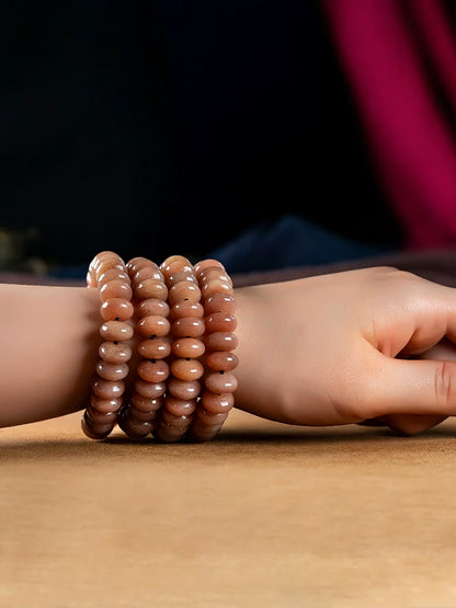 Natural Camel Bone Bracelet 108 Beads Mala for Meditation