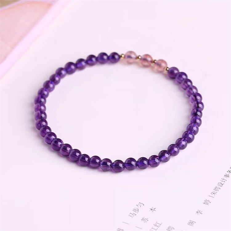 Natural Amethyst Bracelet Female Strawberry Crystal Bracelet