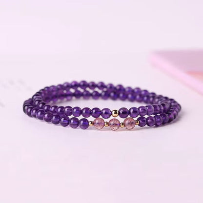 Natural Amethyst Bracelet Female Strawberry Crystal Bracelet