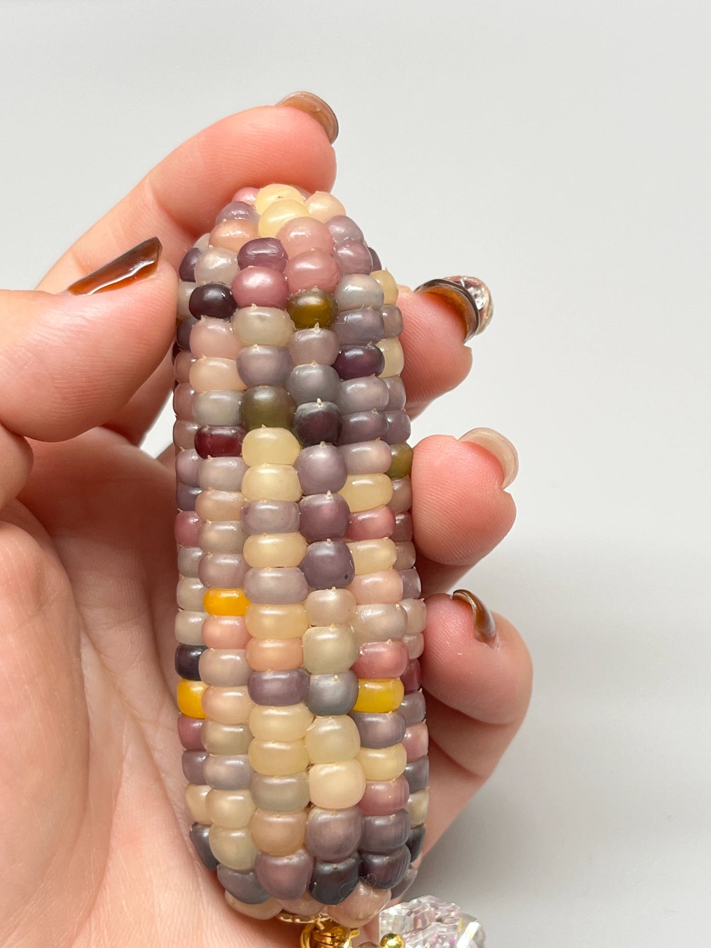 Ice-Clear Purple Corn Ornament for Meditation