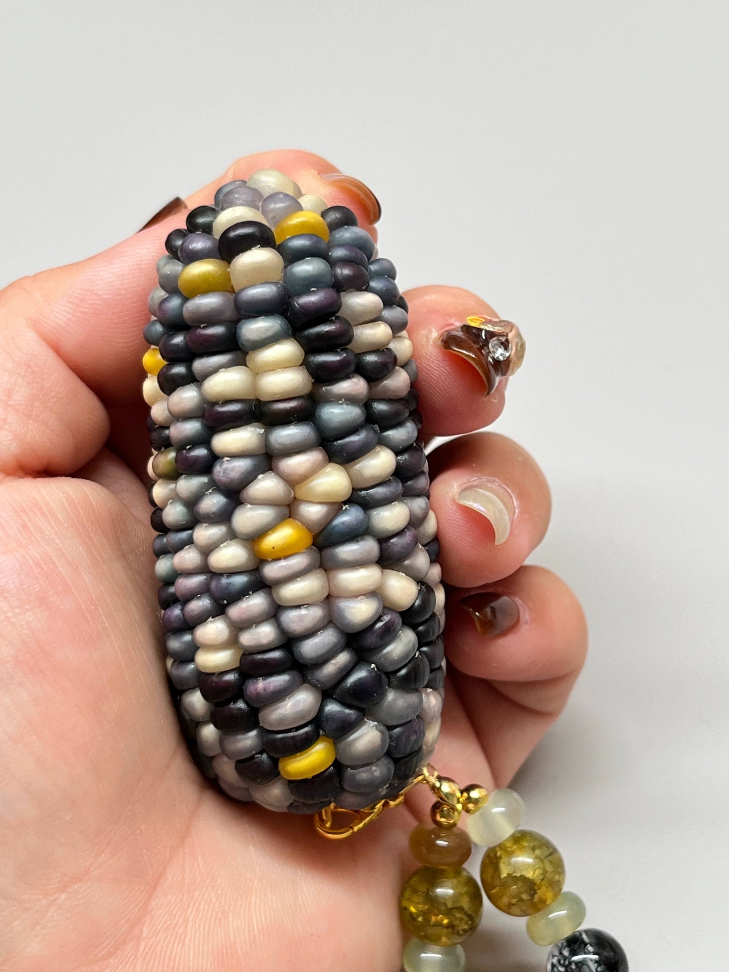 Blue-Purple Corn Ornament for Stress Relief and Meditation