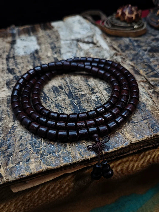 108 Beads of Indian Rosewood Rosary Mala Beads