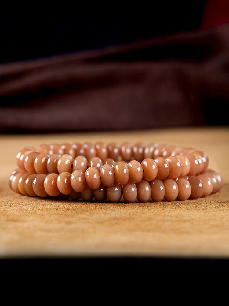 Natural Camel Bone Bracelet 108 Beads Mala for Meditation