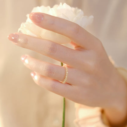 Ultra-fine 2mm Yellow Crystal Ring